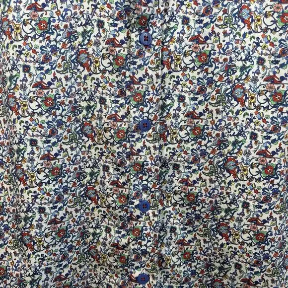 Men’s Robert Graham Short Sleeve Button Down Tailored Fit Size Large Colorful - Picture 2 of 7